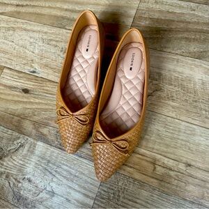 Woven leather Birdies Ballet Flats